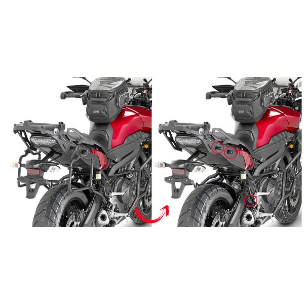 Pannier Mounting Kits Givi Pannier Quick Rack Removal PLR2122 Yamaha MT-09 Tracer (15-17)