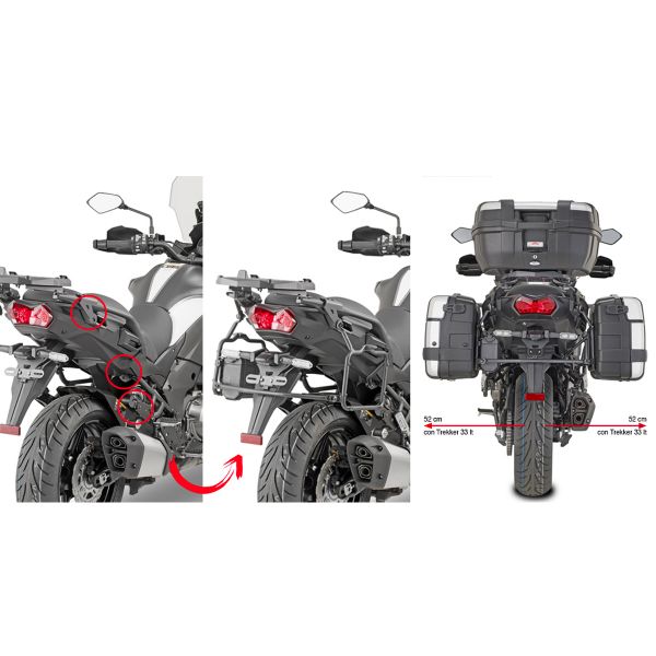 Pannier Mounting Kits Givi Pannier Quick Rack Removal PLR4126 Kawasaki Versys 1000 (19-20)