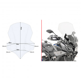 Screen Givi Bubble 2139DT Yamaha Tracer 900/Tracer 900GT (18-20)