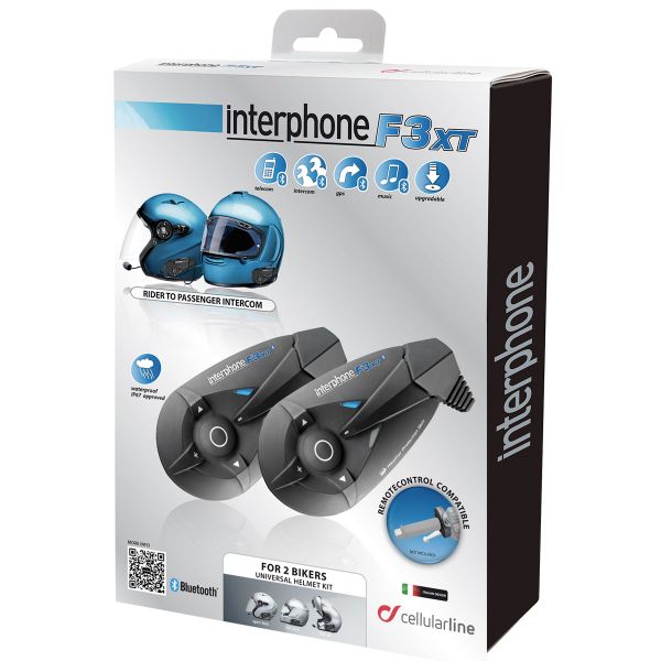 Motorcycle Accessories Cellular Line F3 XT Twin Pack
