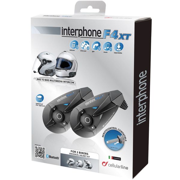 Motorcycle Accessories Cellular Line F4 XT Twin Pack
