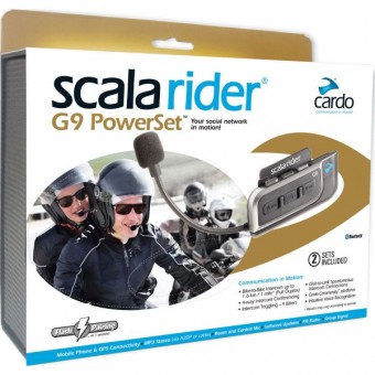 Motorcycle Accessories Cardo Scala G9 Power Set
