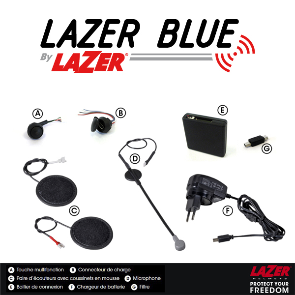 Lazer Bluetooth Kit Lazer Blue Monaco - Paname