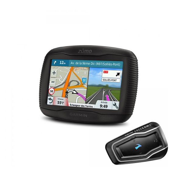 Motorcycle Accessories Garmin Zumo395 Travel Edition et Scala Rider Freecom 2
