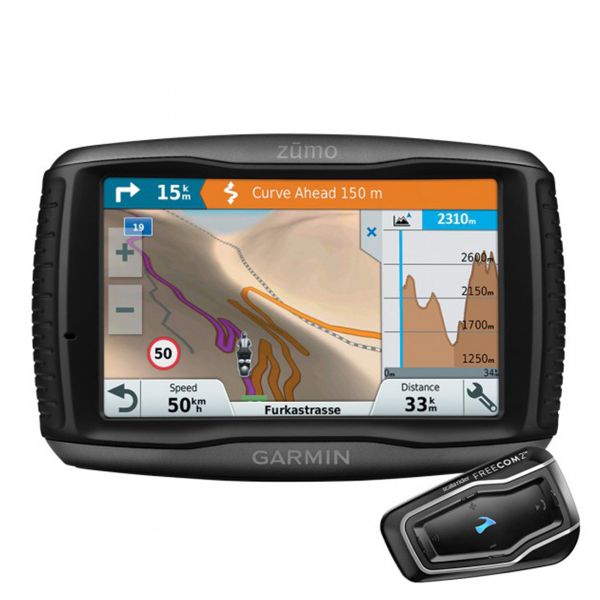 GPS - Navigation Garmin Zumo595 Travel Edition et Scala Rider Freecom 2