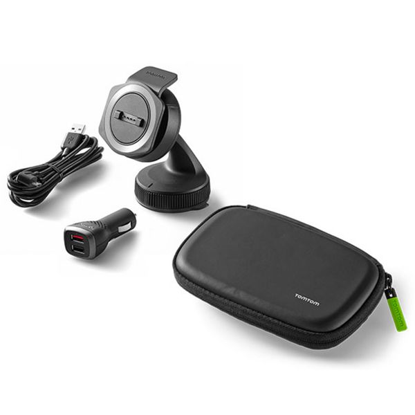 GPS Accessories TomTom Car Mount with Charger and Case Rider 40 - Ride