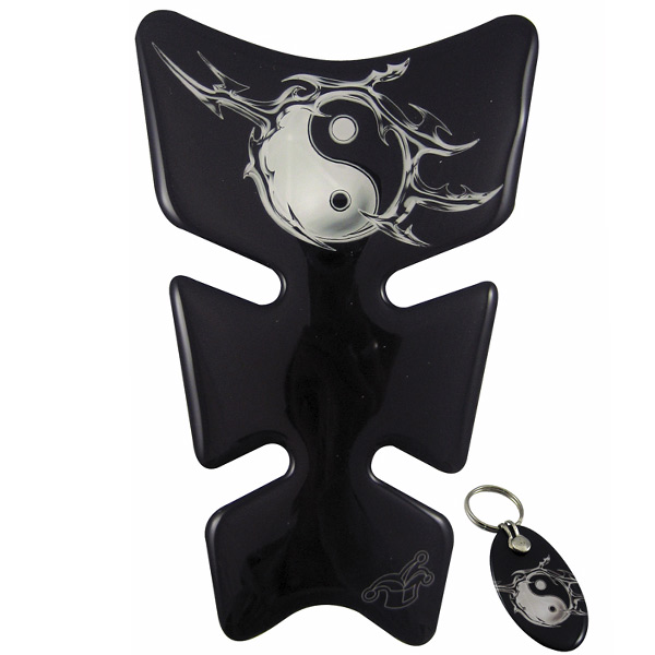 Motorcycle Accessories MAD Ying-Yang Black Silver
