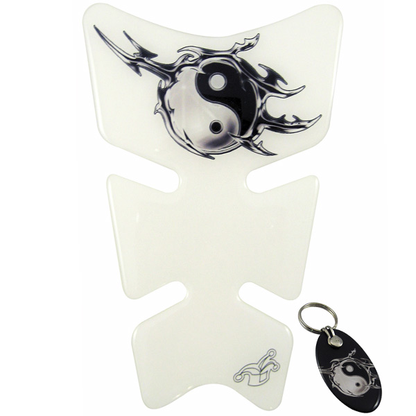 Motorcycle Accessories MAD Ying-Yang Transparent Black