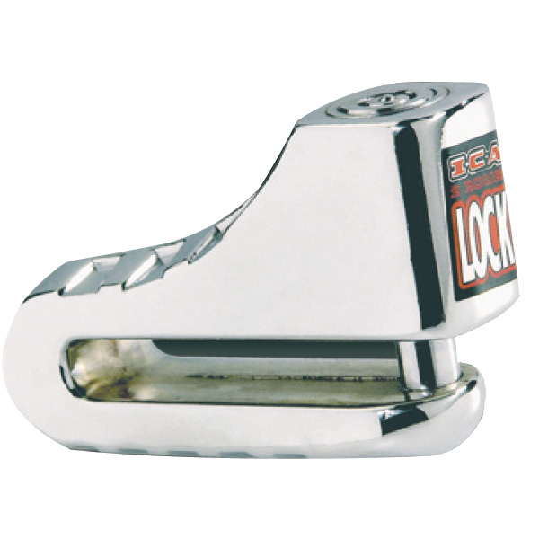 Motorcycle Accessories ICA 2 Roues Lock Maxi Disc Lock 12 Chrome + Pannier