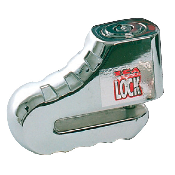 Motorcycle Accessories ICA 2 Roues Lock Mini Disc Lock 9 Chrome + Pannier