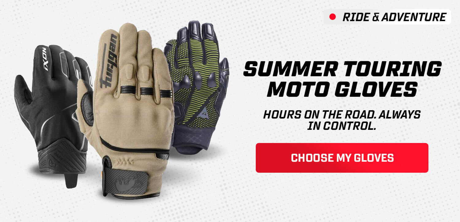 Summer touring moto gloves