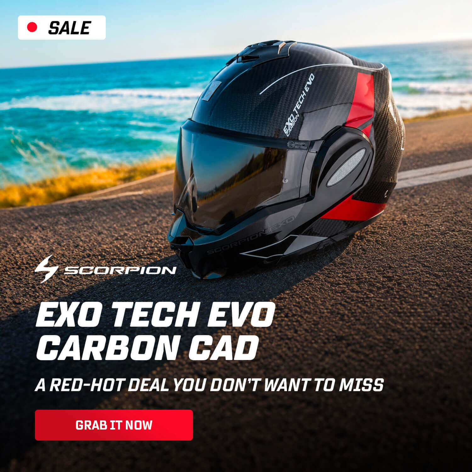 Scorpion Exo Tech Evo Carbon CAD Black Red