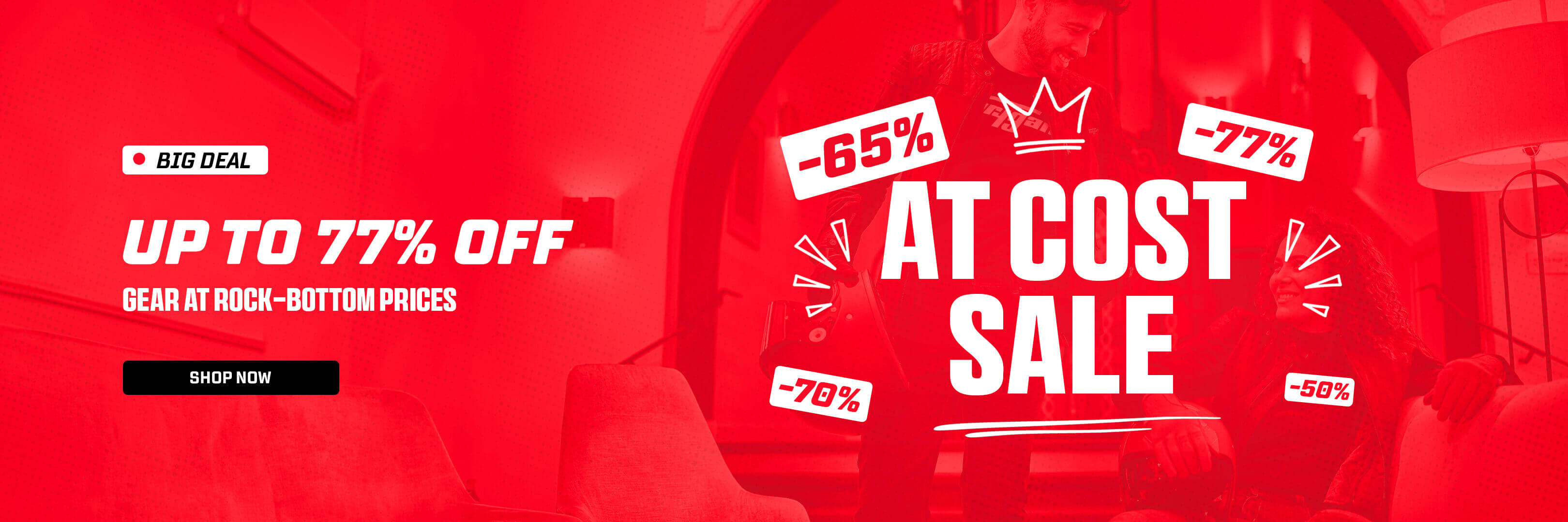 Gear at rock - bottom prices up to 77% off