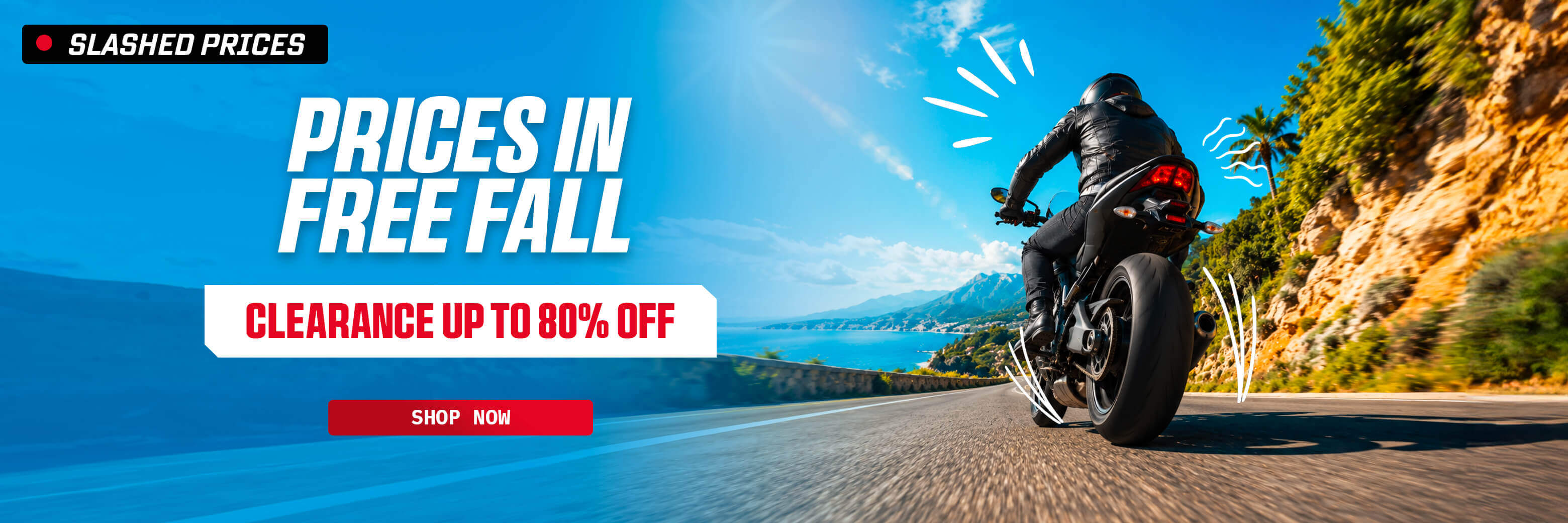 Prices in free fall: clearance up to 80% off