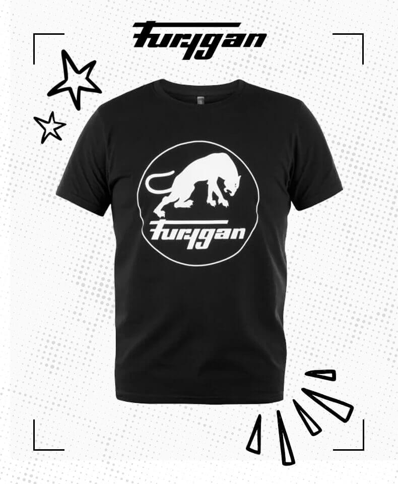 Furygan Corpo Tee Shirt Logo Black White