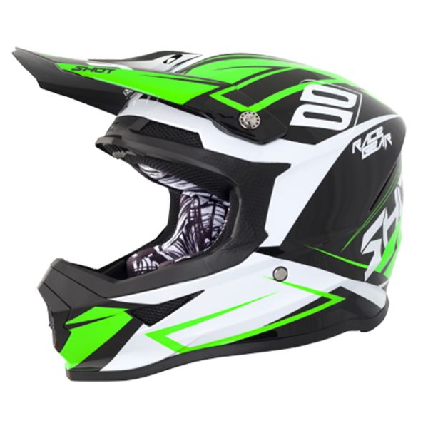 Motocross SHOT Furious Alert Black Green