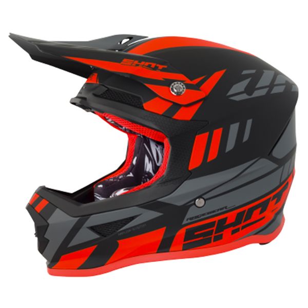 Motocross SHOT Furious Riot Neon Orange Grey Matt