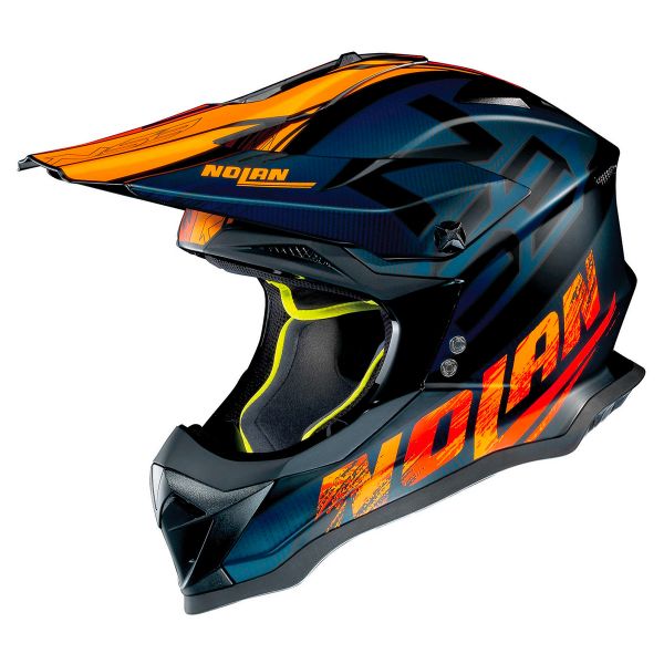 Motocross Nolan N53 Whoop Flat Black Blue Orange 47