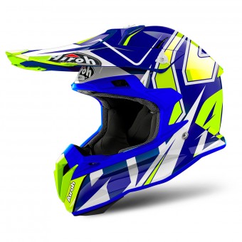 Motocross Airoh Terminator Open Vision Shock Blue