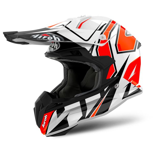 Motocross Airoh Terminator Open Vision Shock Orange