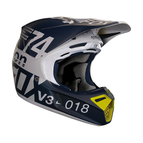 Motocross FOX V3 Draftr Light Grey