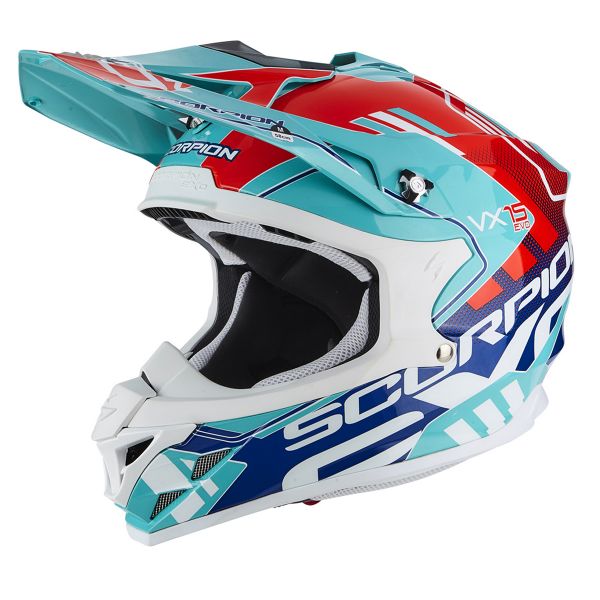 Motocross Scorpion VX-15 Air Argo Green Blue