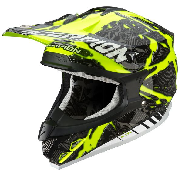 Motocross Scorpion VX-15 Air Petrol Yellow Fluo
