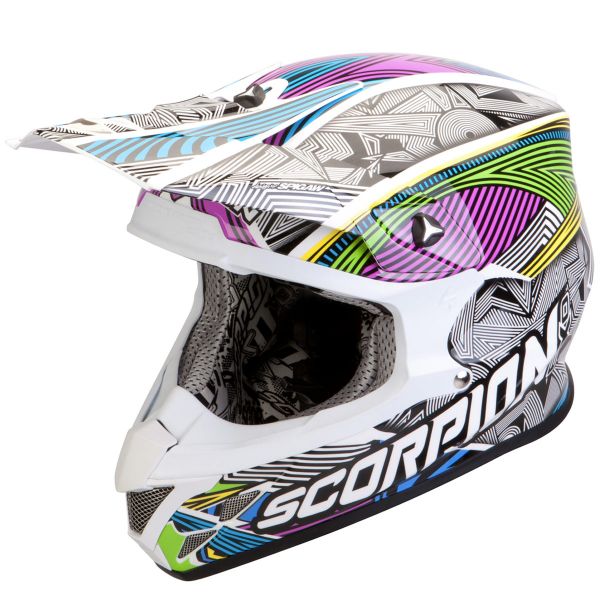 Motocross Scorpion VX-20 Air Geo White Black Multi Motocross Scorpion VX-20 Air Geo White Black Multi