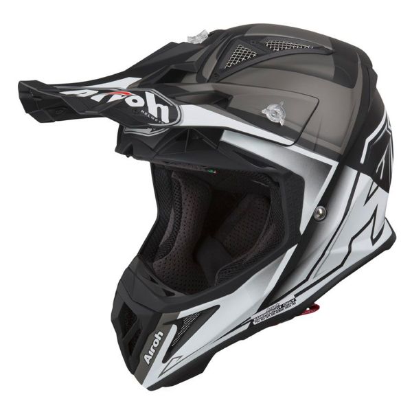 Motocross Airoh Aviator 2.2 Check Matt White
