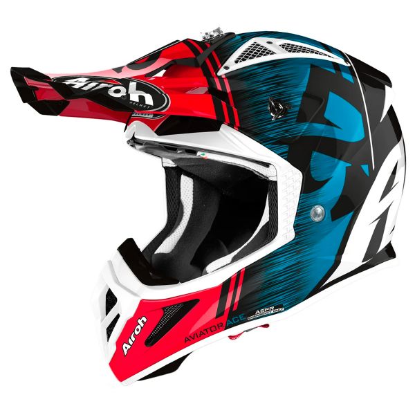 Motocross Airoh Aviator Ace Kybon Blue Red