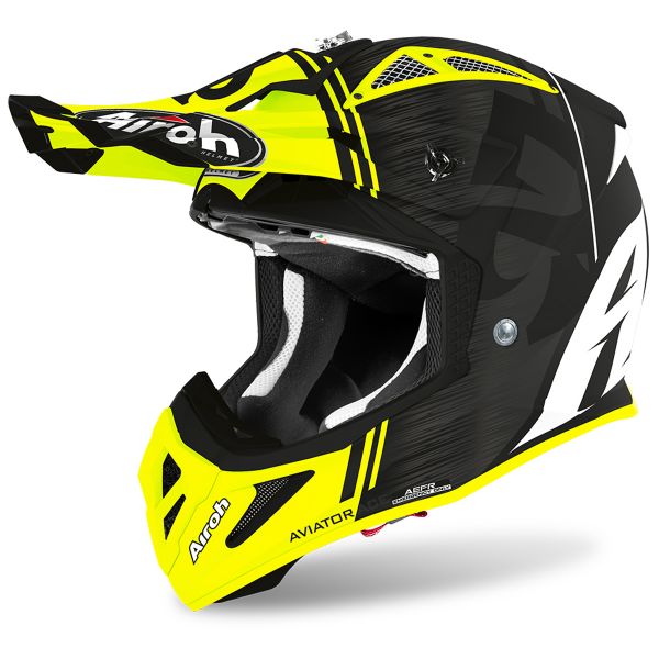 Motocross Airoh Aviator Ace Kybon Yellow Matt