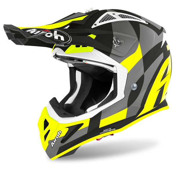 Motocross Airoh Aviator Ace Trick Yellow Matt Motocross Airoh Aviator Ace Trick Yellow Matt