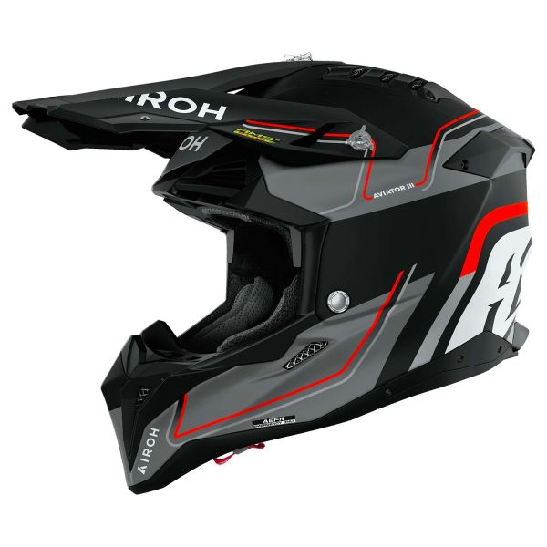 Motocross Airoh Aviator 3 Leader Orange Matt