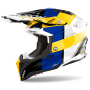 Casque Motocross Airoh Aviator 3 Monarch Blue Yellow