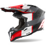 Casque Motocross Airoh Aviator 3 Monarch Grey Red Matt