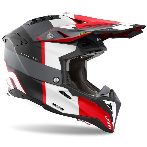 Airoh Aviator 3 Monarch Grey Red Matt