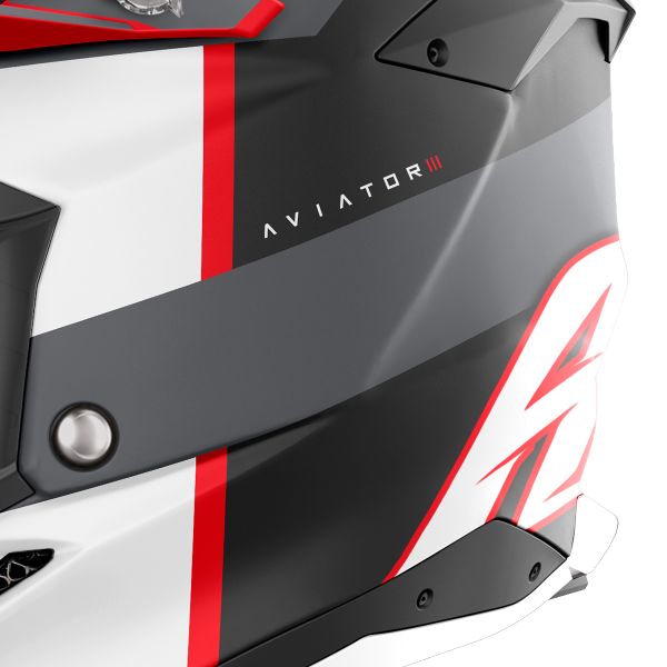 Airoh Aviator 3 Monarch Grey Red Matt