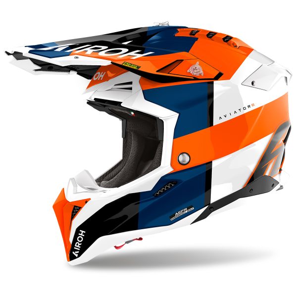 Motocross Airoh Aviator 3 Monarch Orange