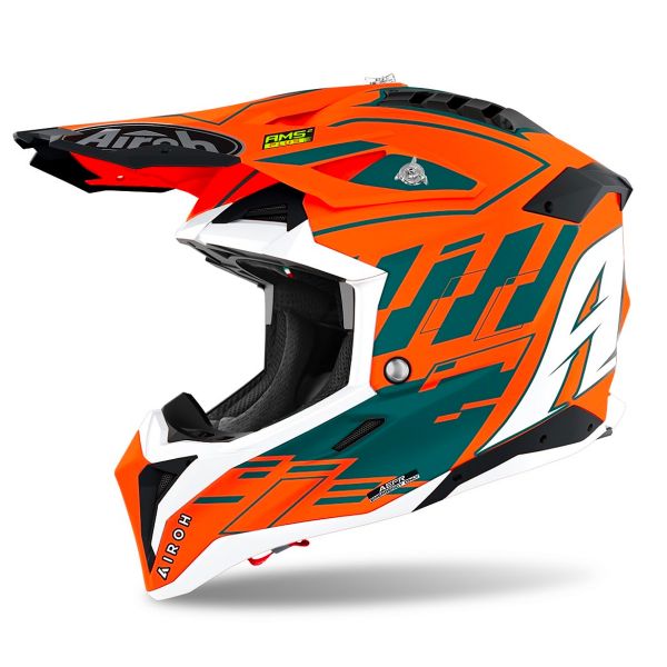 Motocross Airoh Aviator 3 Rampage Orange