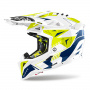 Casque Motocross Airoh Aviator 3 Spin Yellow Blue