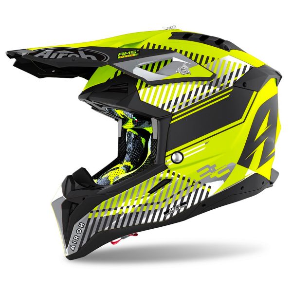 Motocross Airoh Aviator 3 Wave Yellow Matt