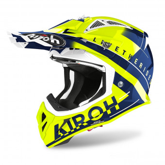 Casque Motocross Airoh Aviator Ace Amaze Blue Casque Motocross Airoh Aviator Ace Amaze Blue