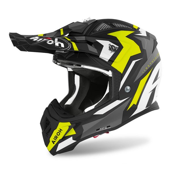 Motocross Airoh Aviator Ace Swoop Yellow Matt