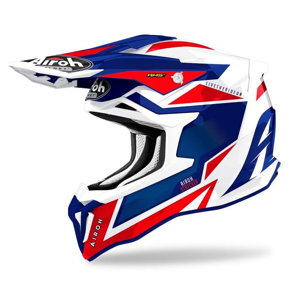 Motocross Airoh Striker Axe Blue Red