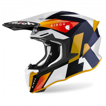 Casque Motocross Airoh Twist 2.0 Lift White Blue Gloss Casque Motocross Airoh Twist 2.0 Lift White Blue Gloss
