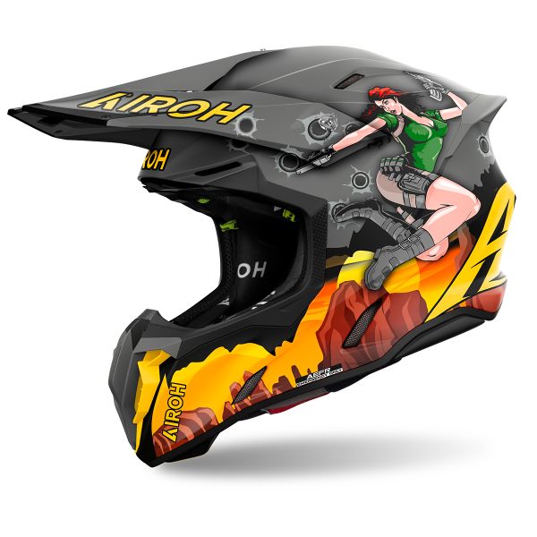 Motocross Airoh Twist 3 Adventure Matt