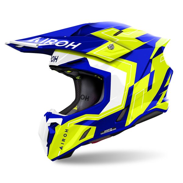 Motocross Airoh Twist 3 Dizzy Blue Yellow
