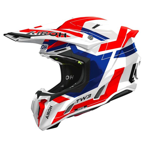 Motocross Airoh Twist 3 Dynasty Red Blue Gloss