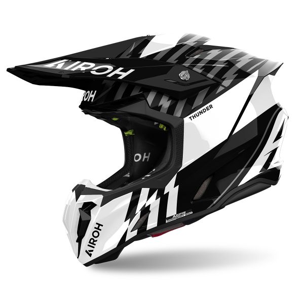 Motocross Airoh Twist 3 Thunder Black White