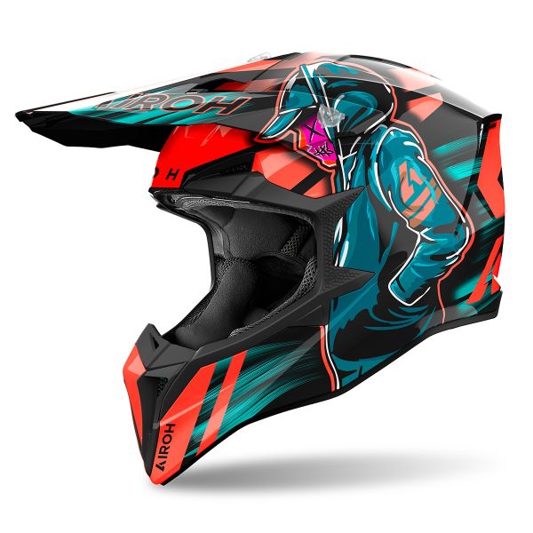 Motocross Airoh Wraaap Cyber Orange